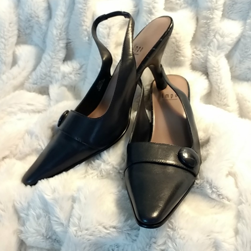 🌠HP🌠!!SALE!! Impo Navy Volly Slingbacks